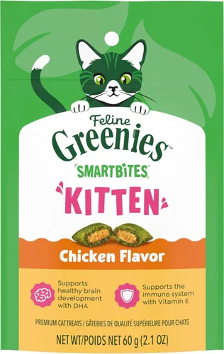 Vista 12 de Greenies Feline Smartbites - Golosinas para gatitos, sabor a pollo, 2.1