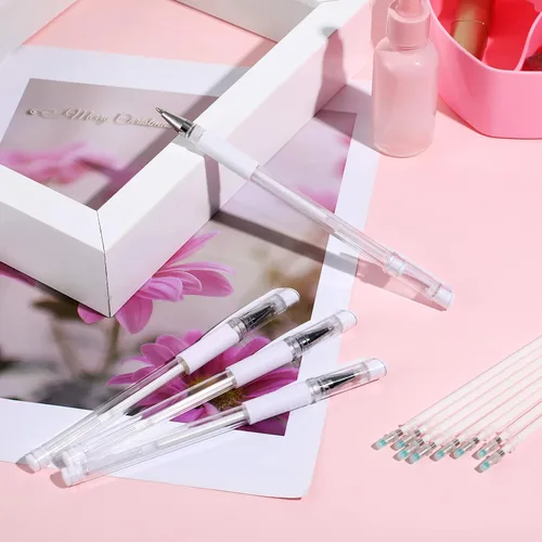 Vista 5 de Beaupretty Pluma de mapeo de cejas Microblading Mapping Pen Stencil Maquillaje Ojo Cejas Labios Forros Blanco Maquillaje Posición Marca Herramientas