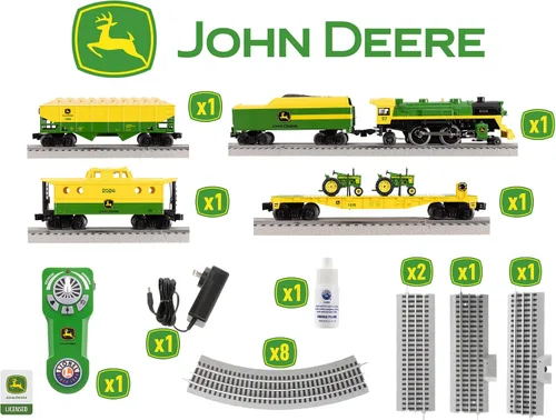 Vista 5 de Lionel John Deere Freight LionChief 5.0 Juego de Tren Eléctrico de Calibre O con Bluetooth y Control Remoto