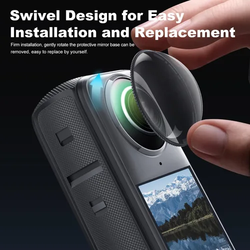 Vista 4 de Protector de pantalla para cámara de acción Insta360 X4, resistente a los arañazos, revestimiento óptico antihalación, resistente a los arañazos