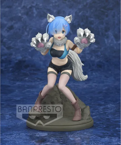 Vista 2 de Banpresto - ReZero comienza la vida en otro mundo Monster Motions Rem Statue Re:Zero Starting Life in Another World - Figura de estatua de 8