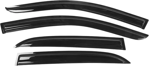 Vista 2 de IKON MOTORSPORTS Viseras de ventana compatibles con Honda Accord 2003-2007, deflectores de viento de ventana lateral externa JDM ahumados