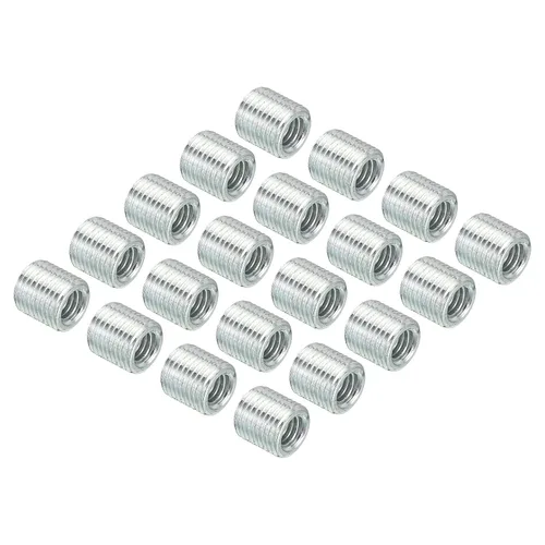 Vista 6 de PATIKIL Adaptadores de rosca M8x1mm a M6x1mm Manguito Reductor Tuerca Reductora, Paquete de 10 Tuerca de conversión de tornillo de 0.394 in