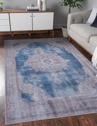 Vista 191 de GLN Rugs Traditional Collection - Alfombra de felpilla lavable a máquina, tradicional lavable, antideslizante, alfombra de felpilla de pelo corto