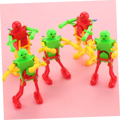 Vista 5 de 4 piezas de robot de baile de cuerda para adultos, diseño mecánico y material seguro, diversión portátil para juego en interiores y exteriores
