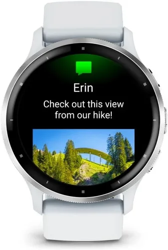 Vista 9 de Garmin Venu 3S Bisel de acero inoxidable dorado suave, reloj inteligente con pantalla táctil AMOLED de 1.2 pulgadas, con estuche de 41 mm
