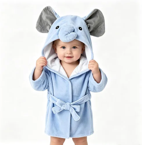 Vista 7 de Bata de baño para bebé y niño, bata con capucha para recién nacido, toalla suave ultra absorbente