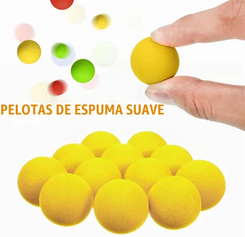 Vista 5 de Sumind 48 Piezas Bolas de Espuma a Granel Bolas de Repuesto Redondas Balas de Espuma Suave Paquete de Repuesto de Reemplazo para Pistolas Blasters