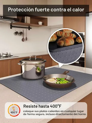 Vista 8 de XiFEO Cubierta superior de silicona para estufa eléctrica, protector superior de estufa de vidrio, cubierta superior plana, doble como tapete