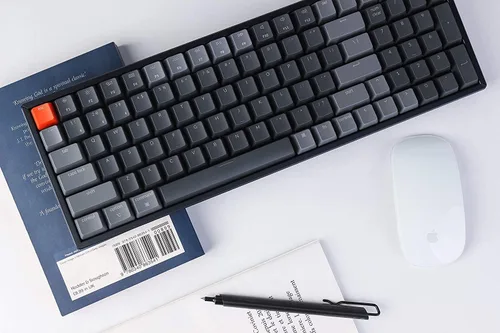 Vista 2 de Keychron K4 Teclado mecánico inalámbrico BluetoothUSB con cable, compacto 100 teclas 96% diseño RGB LED retroiluminado Gateron G Pro Blue Switch