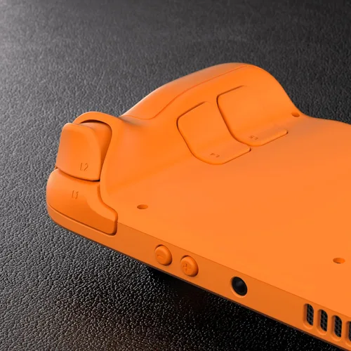 Vista 6 de eXtremeRate Carcasa trasera de placa frontal personalizada naranja para Steam Deck LCD, funda de repuesto de consola portátil, carcasa de juego