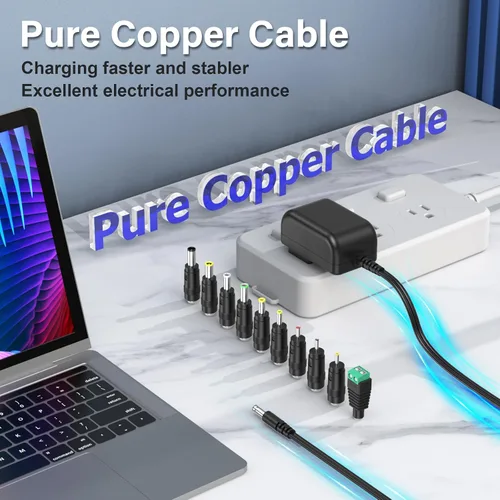 Vista 2 de Adaptador de CA del cable de alimentación del cargador de 3V 1A 0.8A 0.5A