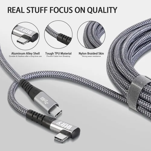 Vista 6 de LHJRY Cable de enlace de 20 pies compatible con Quest2Quest ProPico 4 accesorios, PCSteam VR, cable de transferencia de datos de alta velocidad