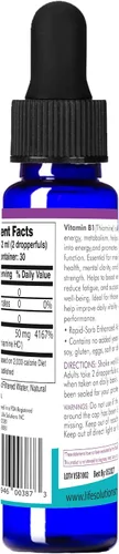 Vista 4 de Life Solutions Gotero de vitamina B1 de 2 onzas, suplemento de tiamina B1, vitaminas B1 esenciales para aumentar la energía y apoyar el sistema