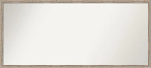 Vista 13 de Amanti Art Espejo de baño blanco para sobre el fregadero, 24 x 27 pulgadas, espejo de tocador rectangular con cuña de madera dura, marco de madera