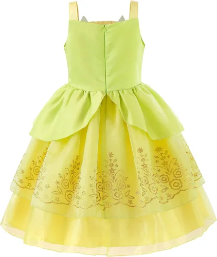 Vista 2 de ReliBeauty Disfraz de princesa para niñas pequeñas, sin mangas, con accesorios