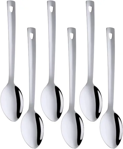 Vista 24 de 6 espátulas de acero inoxidable chapado en titanio, mango ergonómico integral, apto para lavavajillas (10.2 pulgadas/10.2 in)