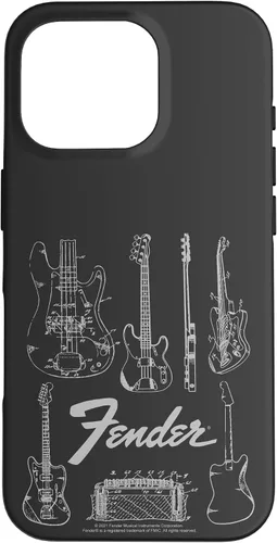 Vista 20 de Fender Carcasa de Guitars Line Art para iPhone 17