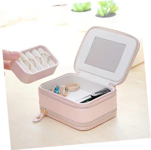 Vista 8 de FOMIYES Box Cosmetic Cases for Traveling Girls' Jewelry Joyero Para Mujer Rings Display Box Travel Cosmetic Bag Earring Organizer for Women Jewel
