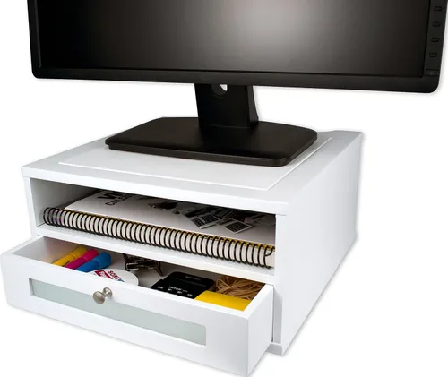 Vista 6 de Victor, elevador de monitor de madera, 1175, plateado clásico Plateado (Classic Silver)