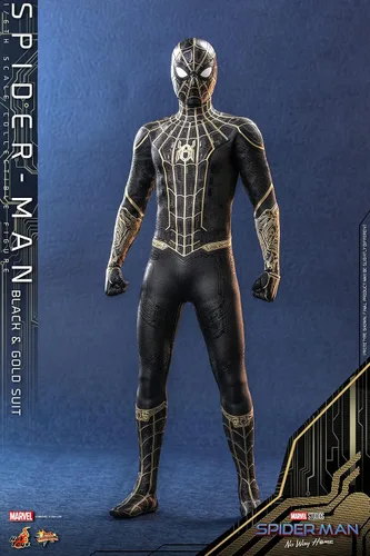 Vista 4 de Hot Toys 16 Spider-Man - Traje negro y dorado - Spider-Man No Way Home