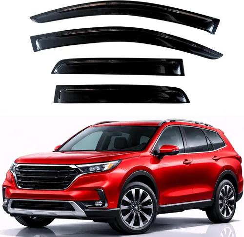 Vista 9 de KPY Protector de lluvia compatible con Toyota RAV4 1996-2000 (4 puertas), 4PC Visera de ventana Deflectores de ventilación de ventana lateral