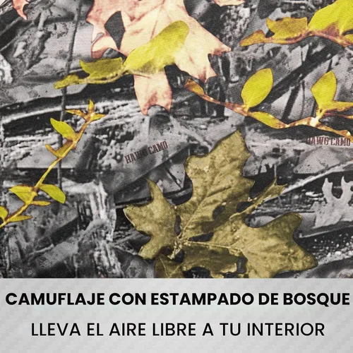 Vista 5 de BDK - Juego completo de fundas para asientos de camuflaje para auto con tapetes – Juego completo de protección interior, patrón de camuflaje Juego