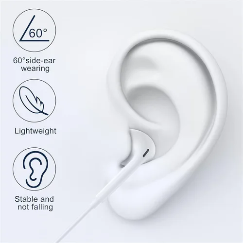 Vista 4 de Auriculares USB C para iPhone 17/16/15 Pro Max Plus Auriculares Tipo C con Micrófono y Control Remoto Cancelación de Ruido para iPhone 17/16/15 Pro