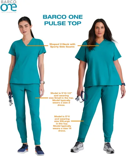 Vista 6 de Barco ONE - Top de 5 bolsillos con cuello en V para mujer, elástico en 4 direcciones