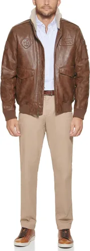 Vista 2 de Tommy Hilfiger Chaqueta bomber de piel sintética para hombre