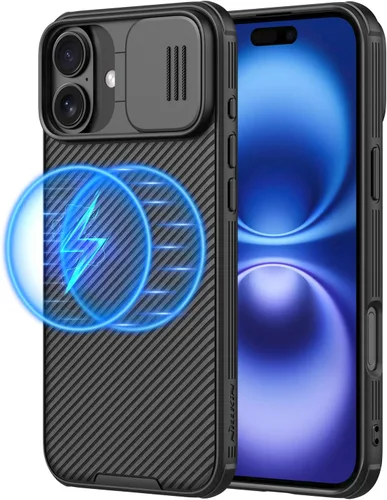 Vista 11 de Nillkin CamShield Pro - Funda magnética para iPhone 15 Pro Max, compatible con MagSafe, funda deslizante para cámara, color morado oscuro