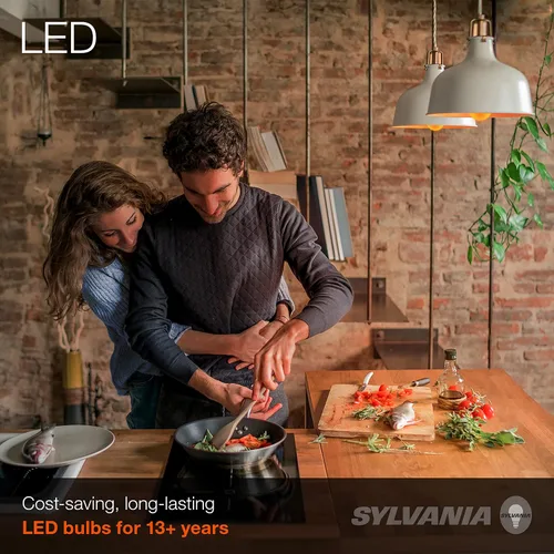 Vista 6 de Sylvania - Bombilla LED vintage A19, equivalente a 40 W, eficiencia de 4.5 W, 13 años, 380 lúmenes, regulable, brillo ámbar, 1 paquete (75347)