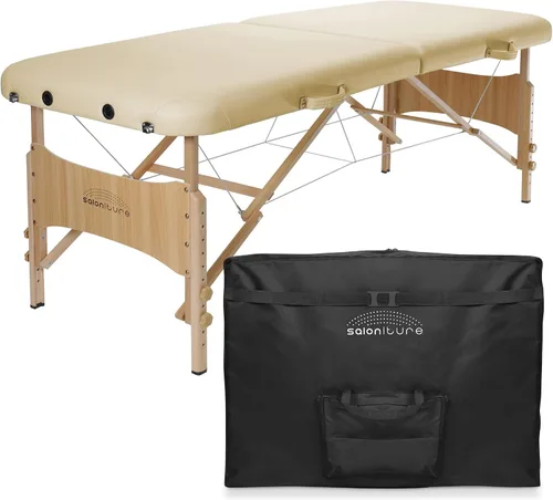 Vista 15 de Saloniture Mesa de masaje plegable portátil básica - Negro