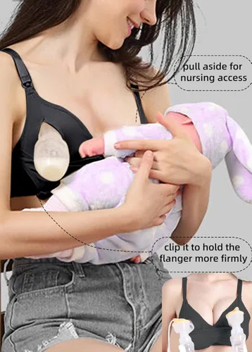 Vista 3 de iloveSIA Nursing & Pumping Bra All in One Hands Free Pump Nurse Bra