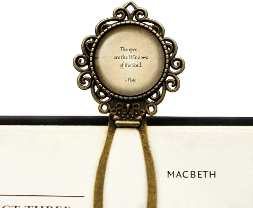 Vista 2 de Plato Eyes are the Window of the Soul Bronze Bookmark