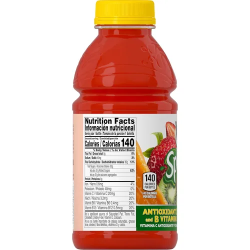 Vista 7 de V8 Splash Strawberry Kiwi, botella de 16 onzas