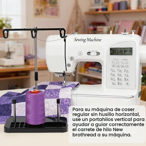 Vista 4 de New brothread - 30 opciones - 2 conos grandes de 5500Y (5000M) cada uno de hilo de poliéster hilado multiusos 40S/2 (Tex27) para serger, overlock