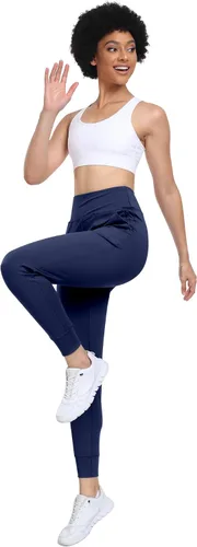 Vista 3 de WHOUARE Pantalones deportivos para mujer, leggings deportivos de entrenamiento con bolsillos, cintura alta, pantalones de yoga para gimnasio, correr