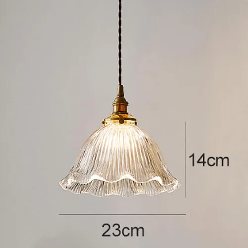 Vista 2 de Elegante lámpara de cristal y latón E27 de altura ajustable para sala de estar, loft y pasillos