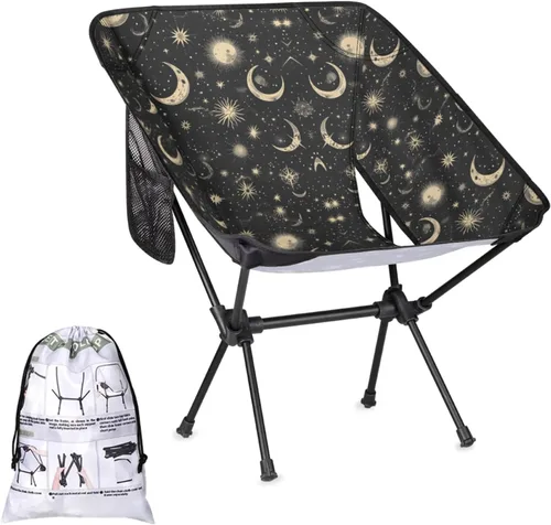 Vista 9 de Silla de camping portátil, sillas plegables para exteriores, silla ligera de camuflaje verde, sillas de playa plegables al aire libre para adultos