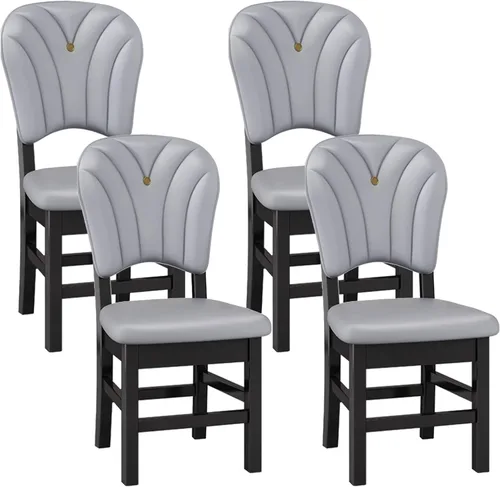 Vista 14 de Upholstered Leather Dining Room Chairs, Dining Chairs Set Kitchen Chair with Solid Wood Legs, Dining Room Side Chair for Bedroom, Vanity, Living