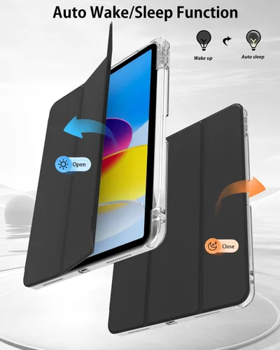 Vista 4 de Compatible con iPad (A16) de 11ª generación de 11 pulgadas 2025, funda para iPad de 10.9 pulgadas 2022, parte trasera transparente y cubierta