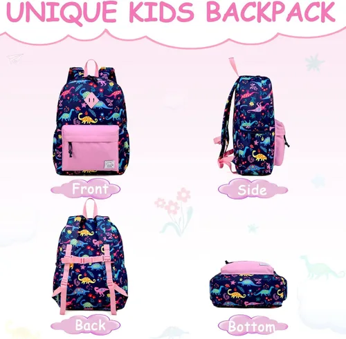Vista 4 de VASCHY Mochila para niños, bonita mochila ligera para niños y niñas