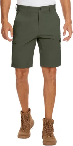 Vista 4 de PULI Pantalones cortos de golf para hombre, elásticos, casuales, ligeros, de secado rápido, con bolsillos