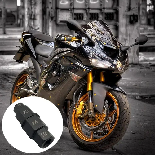 Vista 7 de Herramienta de husillo de motocicleta, eje hexagonal, herramienta de extracción de llave hexagonal para varias marcas de motocicletas