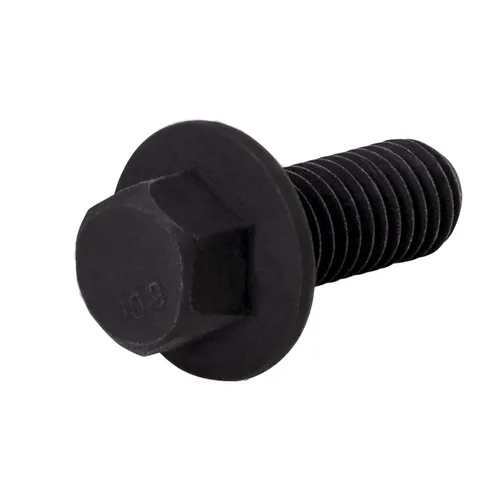 Vista 8 de LIONMAX Pernos de cabeza hexagonal con brida, pernos hexagonales de brida M6 x 0.472 in Roscas completas, acabado de óxido negro, resistencia a
