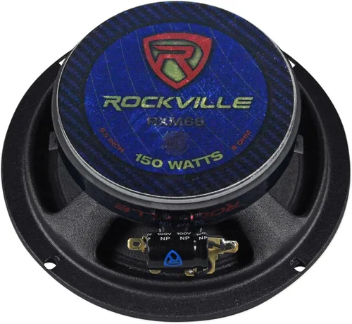 Vista 3 de Rockville (8) RXM68 6.5" 1200w 8 Ohm Controladores de rango medio Altavoces de coche, bajos medios