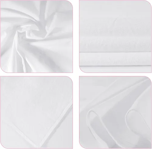 Vista 4 de Fivebop 20 Pcs White Bandanas for Tie Dye DIY Blank Cotton Bandanas Plain Handkerchiefs Headband Head Wrap 22" x 22