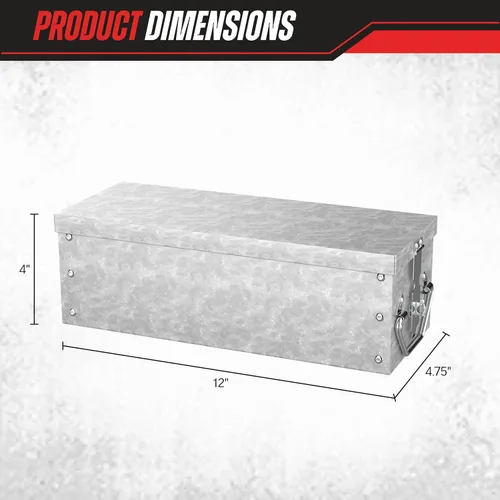 Vista 3 de Stalwart 75 - 005 caja metálica de almacenamiento de 12 pulgadas