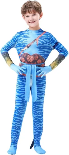 Vista 4 de Disfraz de Halloween de elastano para niños, overol completo para niños y niñas